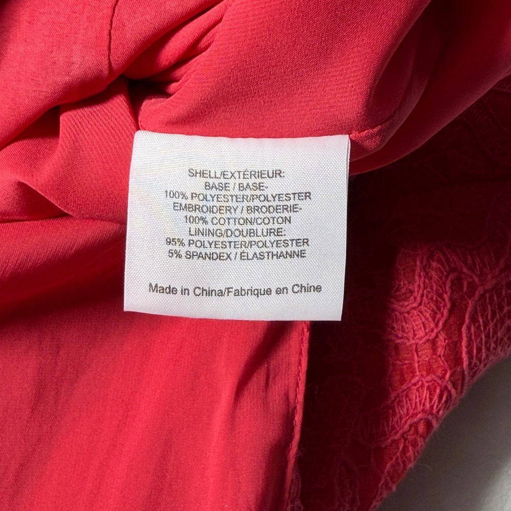 Tory Burch Dark Pink Cameron Floral Embroidered Sheath Dress Size 4 - Picture 6 of 8